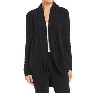 Barefoot Dreams Black Open Front Cardigan